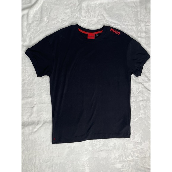 HUGO Mens T-Shirt Logo-Detail Loungewear T-Shirt in Stretch Cotton - Picture 4 of 13